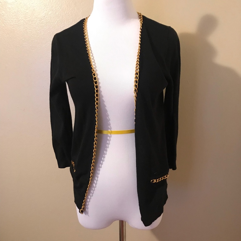 Forever 21 Black, Gold chain sweater